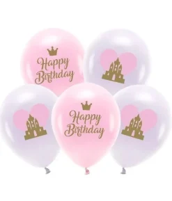 Happy Birthday balloner, pink mix