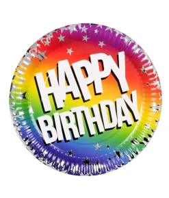 Happy Birthday paptallerkner, 18 cm