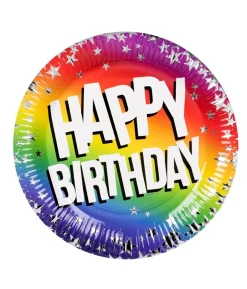 Happy Birthday paptallerkner, 23 cm