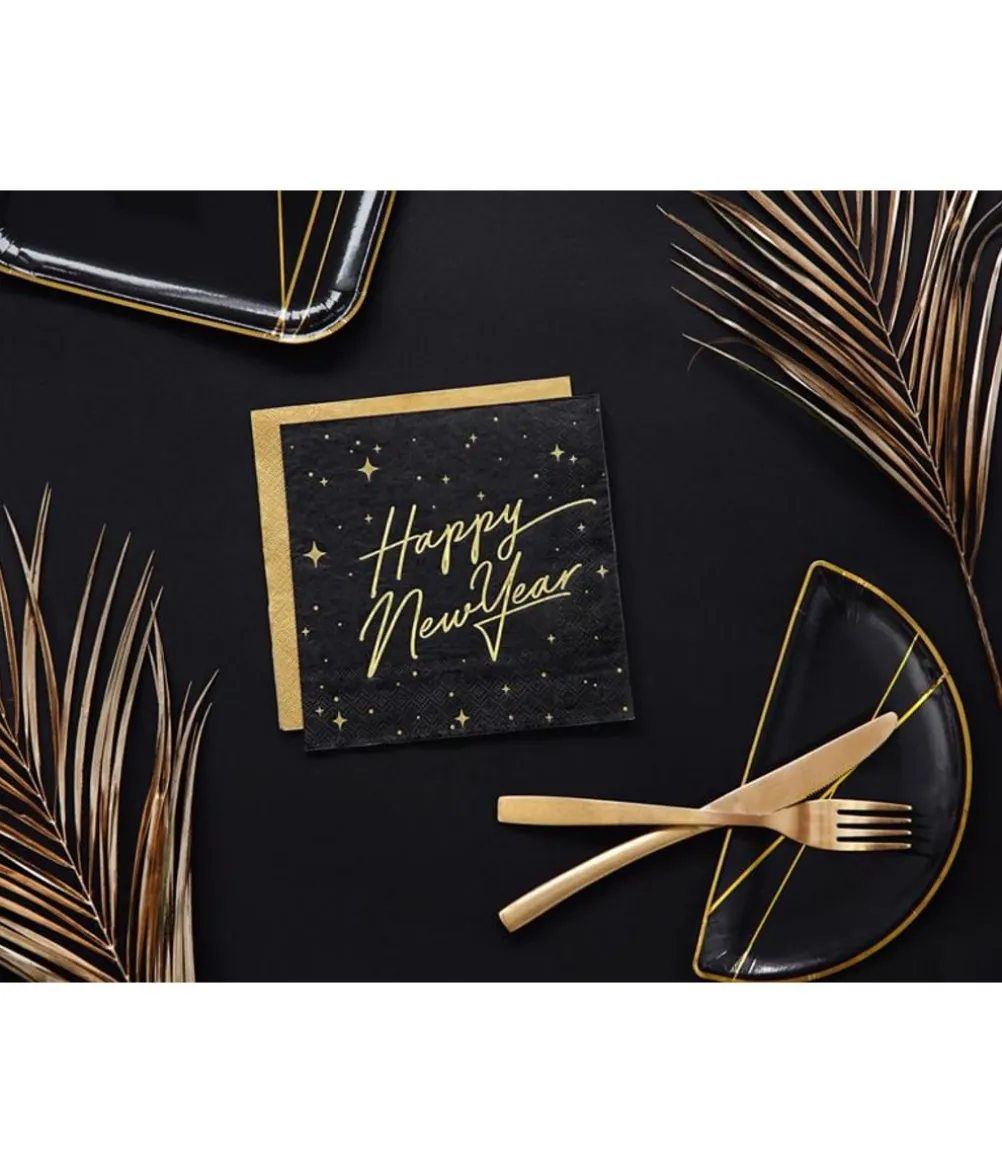 Happy New Year servietter, 33x33 cm