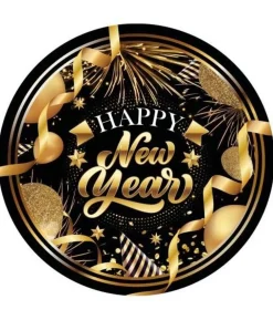 Happy New Year tallerkener, 23 cm