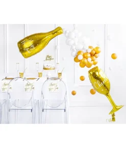 Happy New Year tallerkner, guld