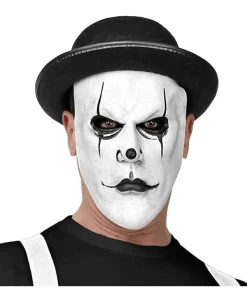 Harlekin maske med bowlerhat.