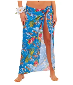 Hawaii pareo, lys blå