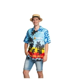 Hawaii skjorte, blåt paradis