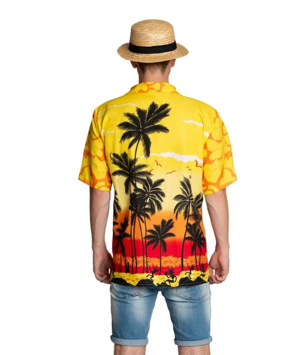 Hawaii skjorte, gult paradis