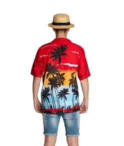 Hawaii skjorte, rødt paradis