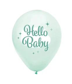 Hello Baby balloner, mint 8 stk