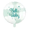 Hello Baby folieballon, mint 46 cm