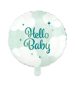 Hello Baby folieballon, mint 46 cm
