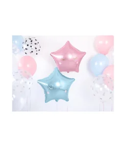 Himmelblå stjerne folieballon, 48 cm