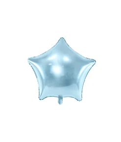Himmelblå stjerne folieballon, 48 cm