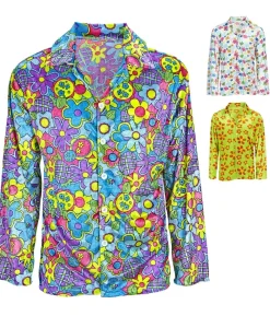 Hippie Flower skjorte grøn