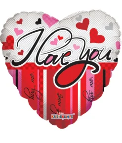 Hjerte folieballon I Love You, 46 cm