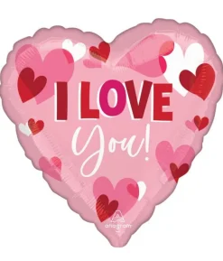 Hjerte folieballon I love you, 71 cm