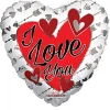 Hjerte folieballon I love you