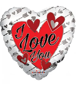 Hjerte folieballon I love you