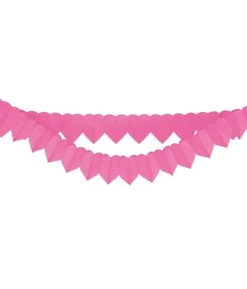 Hjerte guirlande, rosa 2 stk