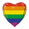 Hjerte Rainbow folieballon, 92 cm