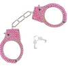 Håndjern med pink sten