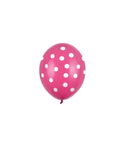 Hot pink balloner med hvide prikker