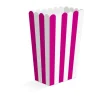 Hot pink og hvid stribede snack bokse, 8 stk