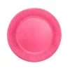 Hot pink paptallerkner, 18cm 8 stk