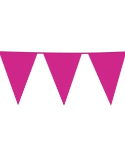 Hot pink vimpelguirlande, stor