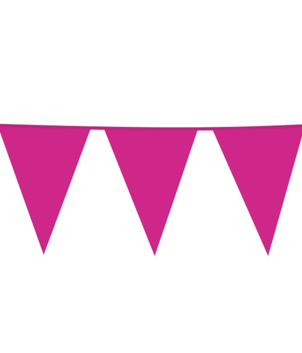 Hot pink vimpelguirlande, stor