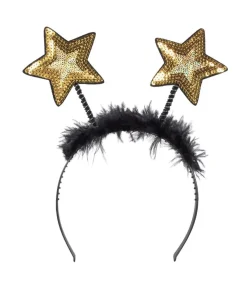 Hårbøjle med guldstjerner