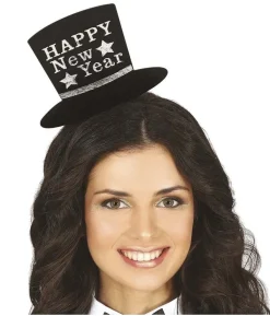 Hårbøjle med sølv Happy New Year