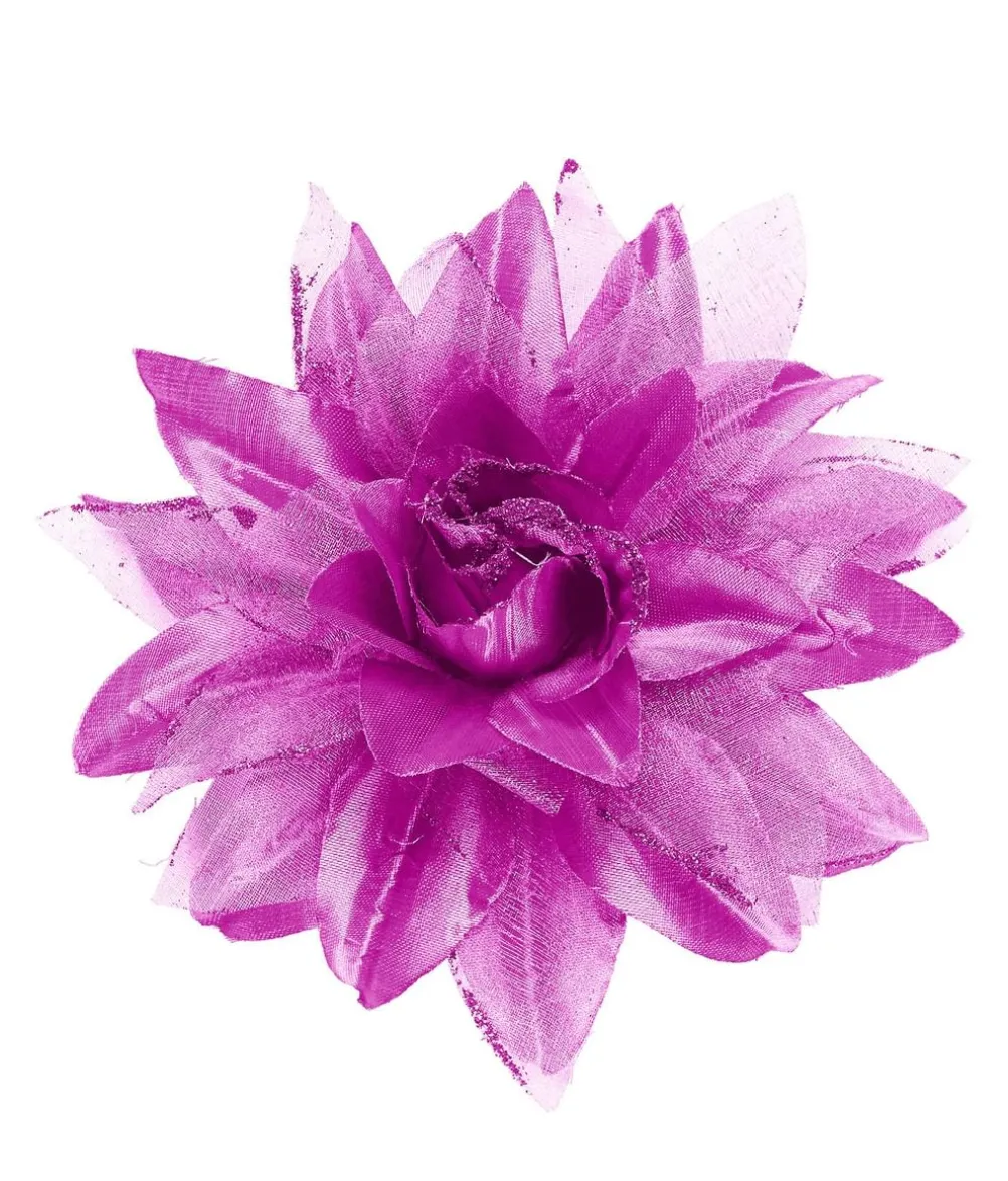 Hårklips med pink blomst