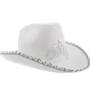 Hvid cowboyhat med diadem