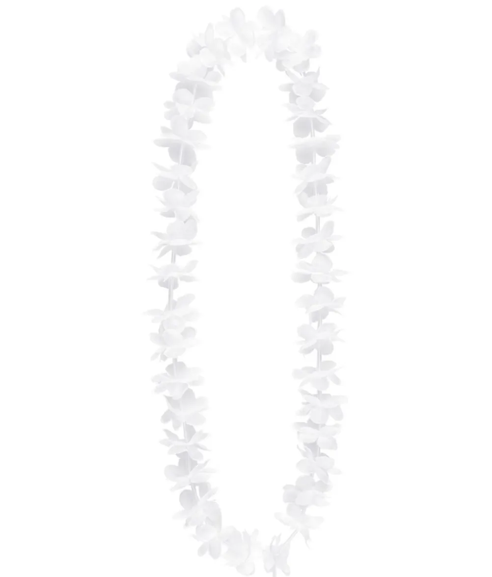 Hvide Hawaiikranse, 25 stk.