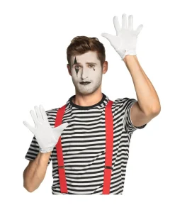 Hvide korte handsker XL
