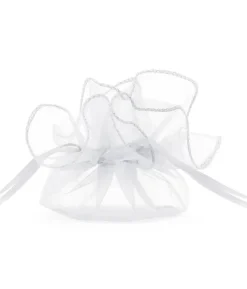 Hvide organza poser, 25 cm