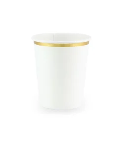 Hvide papkrus med guld kant