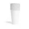 Hvide papkrus, 350ml 10 stk