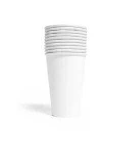 Hvide papkrus, 350ml 10 stk
