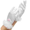 Hvide satin handsker, børn
