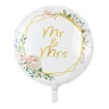 Hvid folieballon Mr & Mrs, 46 cm