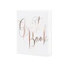 Hvid gæstebog med rose gold skrift