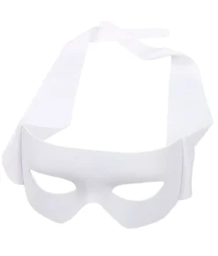 Hvid halvmaske med bånd