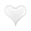 Hvid hjerte folieballon