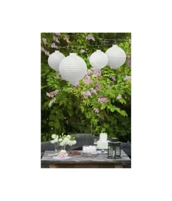 Hvid LED lanterne, 20 cm