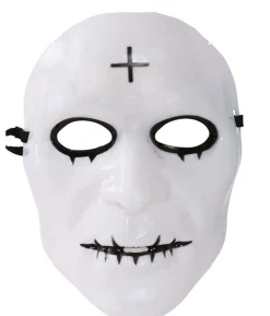 Hvid maske med kors