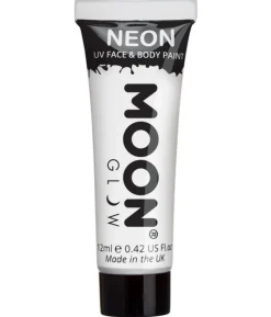 Hvid neon UV krop og ansigstmaling, 12 ml