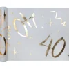Hvid og guld bordløber, 40 år