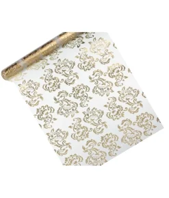 Hvid og guld Organza
