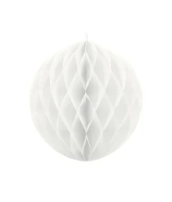 Hvid papirvæv kugle, 20 cm